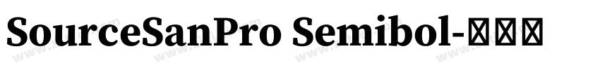 SourceSanPro Semibol字体转换